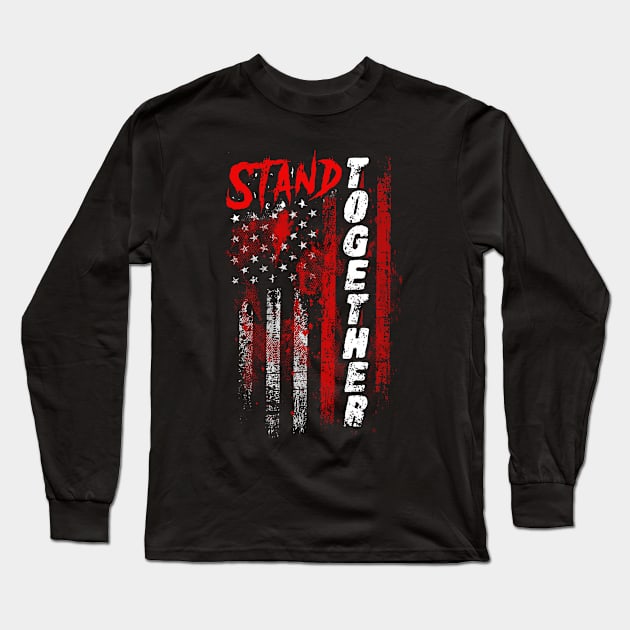 Vasculitis Awareness Stand Together Flag Long Sleeve T-Shirt by KHANH HUYEN